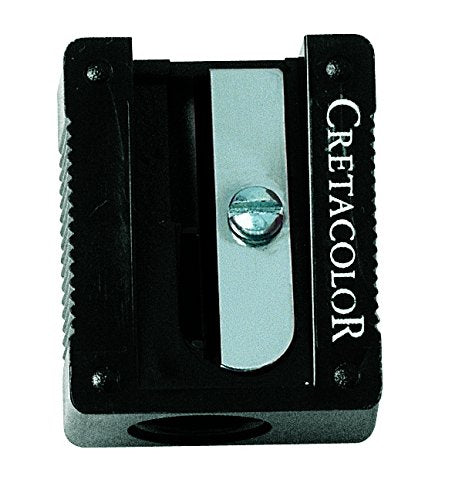 Cretacolor Sharpener for Artist's Pencils with Cap, Black ( pack of 2 )