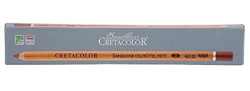 Cretacolor Artists' Sanguine Dry Pencils Medium (Pack of 6), Ink Brown