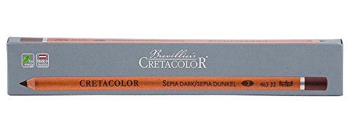 Cretacolor Artists' Sepia Dry Pencils Dark (Pack of 6)