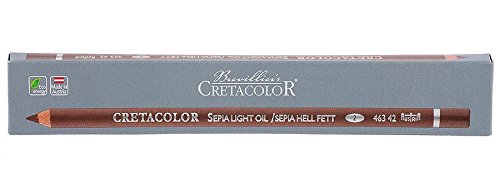 Cretacolor Artists' Sepia Oil Pencils Light, Set Of 3 (Pack Of 2)(Ink brown)