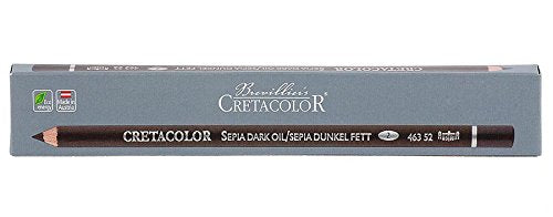 Cretacolor Artists' Sepia Oil Pencils Dark Set Of 3 (Pack Of 2) (Ink Black)