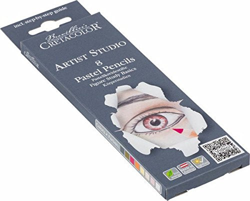 Cretacolor Artists Studio Line Pastel Pencil Set of 8 - Figure Study Basics