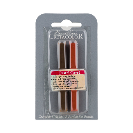 Cretacolor Pastel Carre Sepia Light &amp; Sanguine Burnt (Blister Set of 2)