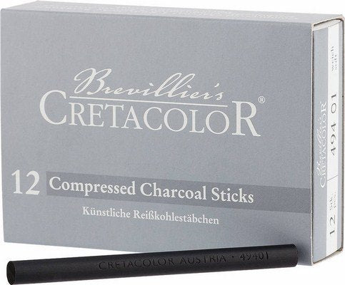 Creatcolor Compressed Charcoal Sticks Soft Set of 12