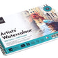 BRUSTRO Artist's Gouache Colours (Set of 12x12ml Tubes) With Watercolour Wiro Bound Paper Pad | 300 GSM, A4, 25% Cotton, Cold Pressed, 15 Sheets and AquaBloom Paint Brushes (Set of 6, Round)