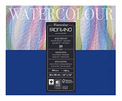 Fabriano Studio Watercolor Blocks CP 300 GSM 20 Sheets (OPEN STOCK)