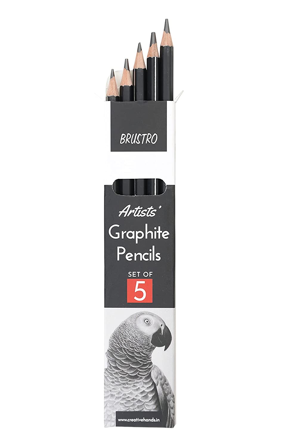 Brustro Artists' Fineart Graphite Pencil Set of 5 - Essential Sketching ...