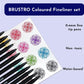 BRUSTRO Coloured Fineliner set of 12, 0.4mm. Ideal For writing, drawing, doodles, mandala etc.