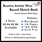 Brustro Artists Wiro Bound Sketchbook, A6 (Small 105 x 148 mm) Size, 116 Pages, 160 GSM (Acid Free)