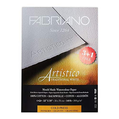 Fabriano Artistico Traditional White Watercolour Papers 300GSM (OPEN STOCK)