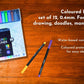 BRUSTRO Coloured Fineliner Set of 12 | Assorted Colours | 0.4mm | Ideal for Writing, Drawing, Coloring, Sketching, Doodles, Mandala Art
