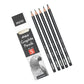 BRUSTRO Artist's Graphite Pencil set | Set of 5 (2B, 4B, 6B, 8B, 10B) | Pre Sharpened, Lightweight, Break-resistant, Ideal for Students and Adults, Students, Professional Drawing,Sketching,Mandala Art