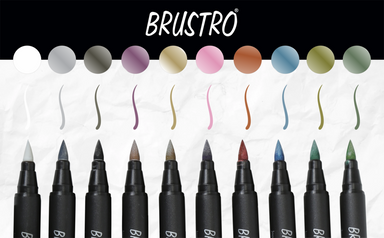 BRUSTRO Metallic Brush Pens Set of 10 Creative Brilliance at