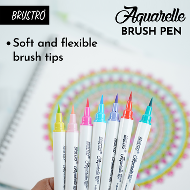 Fluid Expression: Brustro Aquarelle Brush Pen Set of 24