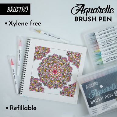 Fluid Expression: Brustro Aquarelle Brush Pen Set of 24