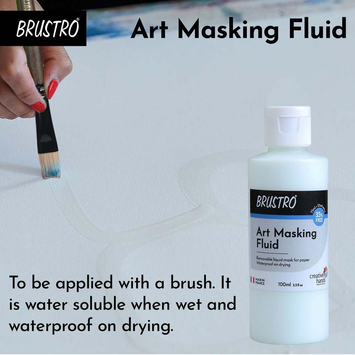 BRUSTRO Professional Art Masking Fluid | 100ml (75ml + 25ml)