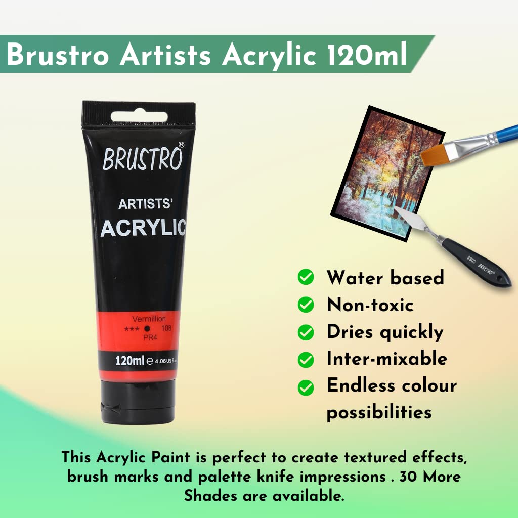 Brustro Artists' Acrylic 120ml Vermillion