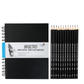 Brustro Wiro Bound Sketch Book (A5,120 Pages,160 GSM,Medium Surface) With Cretacolor Artists Studio Line Graphite Pencil Set of 12 (Black)|Ideal for Drawing,Shading,Fine Arts Students,Professionals