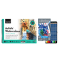 Brustro Artists 25% Cotton Wiro Bound Watercolour Pad (300 GSM,A5,Cold Pressed,12 Sheets) With Cretacolor Marino Aquarelle Watercolor Pencil (Set of 12)