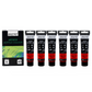 BRUSTRO Artists Acrylic Paint |40ml, Cad Red Hue, Pack Of 6 Tubes|Non-Toxic,Water based,Inter Mixable,Ideal for Painting,Textured Effects on Canvas,Paper,Fine Art Student and Professionals