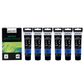 BRUSTRO Artists Acrylic Paint |40ml, Cobalt Blue, Pack Of 6 Tubes|Non-Toxic,Water based,Inter Mixable,Ideal for Painting,Textured Effects on Canvas,Paper,Fine Art Student and Professionals
