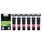 BRUSTRO Artists Acrylic Paint |40ml, Bubblegum, Pastel Tone, Pack Of 6 Tubes|Non-Toxic,Water based,Inter Mixable,Ideal for Painting,Textured Effects on Canvas,Paper,Fine Art Student and Professionals