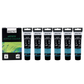 BRUSTRO Artists Acrylic Paint |40ml, Teal, Pastel Tone, Pack Of 6 Tubes|Non-Toxic,Water based,Inter Mixable,Ideal for Painting,Textured Effects on Canvas,Paper,Fine Art Student and Professionals