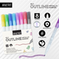 BRUSTRO Self Outline Metallic Marker Set Of 8