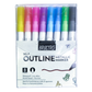 BRUSTRO Self Outline Metallic Marker Set Of 8
