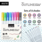 BRUSTRO Self Outline Metallic Marker Set Of 8