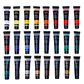 BRUSTRO Artists Acrylic Colour Paint - Set of 24, 40ml Color Tubes | Vibrant Shades,Soft Bodied,Water-based,Non-toxic,Inter-mixable,Ideal for Paper,Canvas,Cardboard, Fine Art Students,Professionals