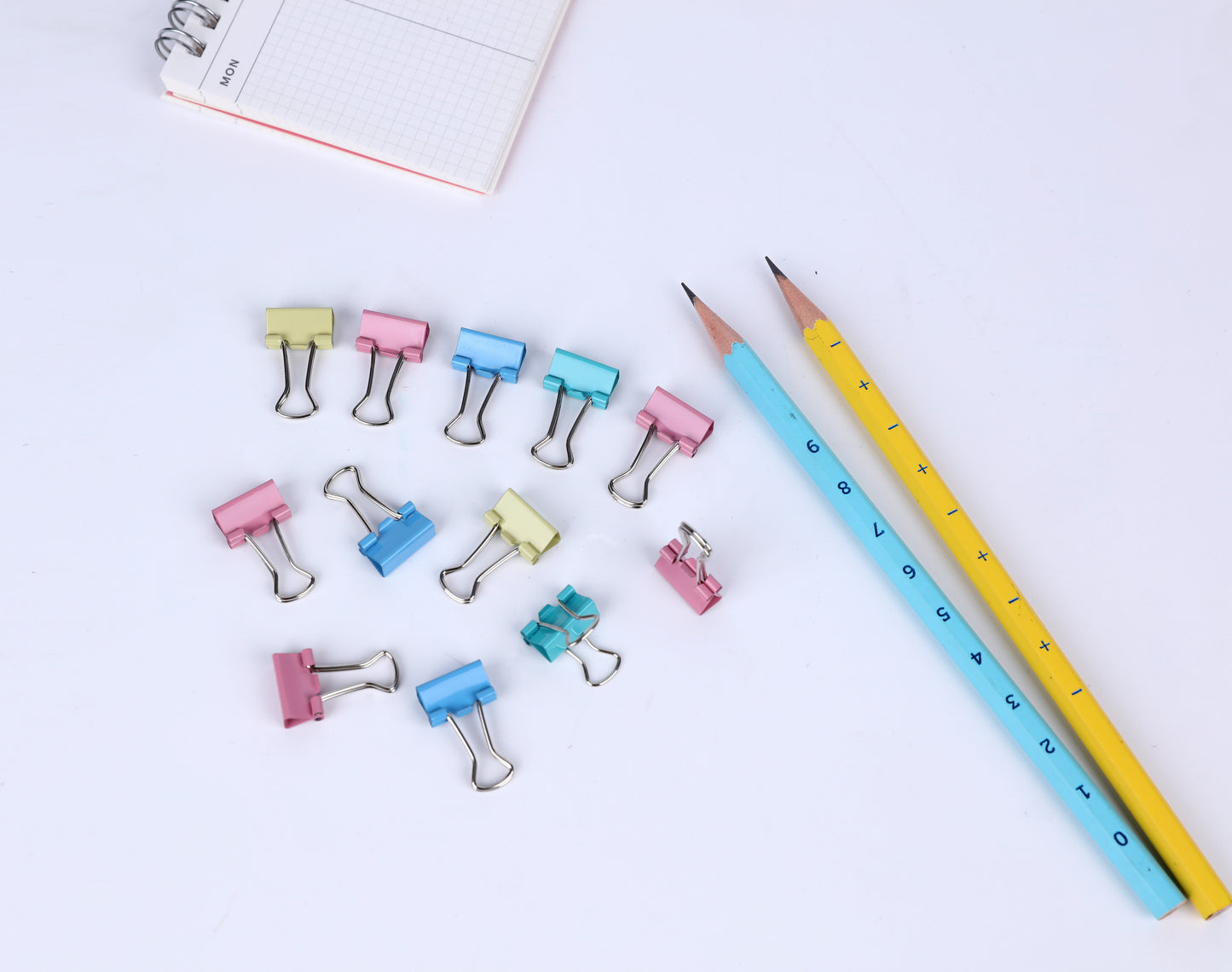 Brustro Clip Box Set of 56 Binder Clips and 120 Paper Clips, Stationery Binding Supplies for Loose Papers, Files, DIY, Office and School Use