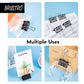BRUSTRO Assorted Clip Box | Includes 120 Paper Clips-28mm & 56 Binder Clips (25mm- 6 pcs| 19mm- 15 pcs| 15mm- 35pcs) | Home, Office, Stationery use, Ideal for Students and Adults, Reusable, Flexible