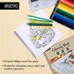 BRUSTRO DIY Colouring Book for Adults | 9x9 inches, 160 GSM, 25 Perforated Sheets | Ideal for Fineliners, Colour Pencils, Brush Pens, Markers.