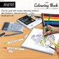 BRUSTRO DIY Colouring Book for Adults | 9x9 inches, 160 GSM, 25 Perforated Sheets | Ideal for Fineliners, Colour Pencils, Brush Pens, Markers.