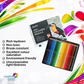 Brustro Artists' Coloured Pencil Set of 24 (in Elegant tin Box) with Fabriano Accademia Sketching Pad A5