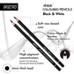 BRUSTRO Artists Coloured Pencils | Black & White | Set of 6 ( 3 Whites and 3 Blacks ) | Ideal for Students and Adults, Color, Sketching, Shading, Drawing, Blending, Mandala Art, School, Office Use