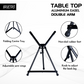 Brustro Aluminum Tabletop Double Arm Easel Tri-Pod Design with Rubber Feet Size - 24" inch