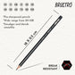 Brustro Sketching Wiro Pad,5x7 inches,160 GSM,30 Sheets with Graphite Pencil set of 12 (10B–2H)Tin Box. Sketch and Drawing Gift