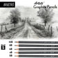 BRUSTRO Artist's Graphite Pencil Set of 5,Pre-Sharpened,Break-resistant With Studio Drawing Book,Blank 80 Pages, Wiro Bound, A5(5.8x8.3 inches), 140 GSM,Perforated Sheets|Ideal for Sketching,Writing