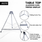 Brustro Aluminum Tabletop Easel Tri-Pod Design with Rubber Feet . Canvas Holds Upto 20”