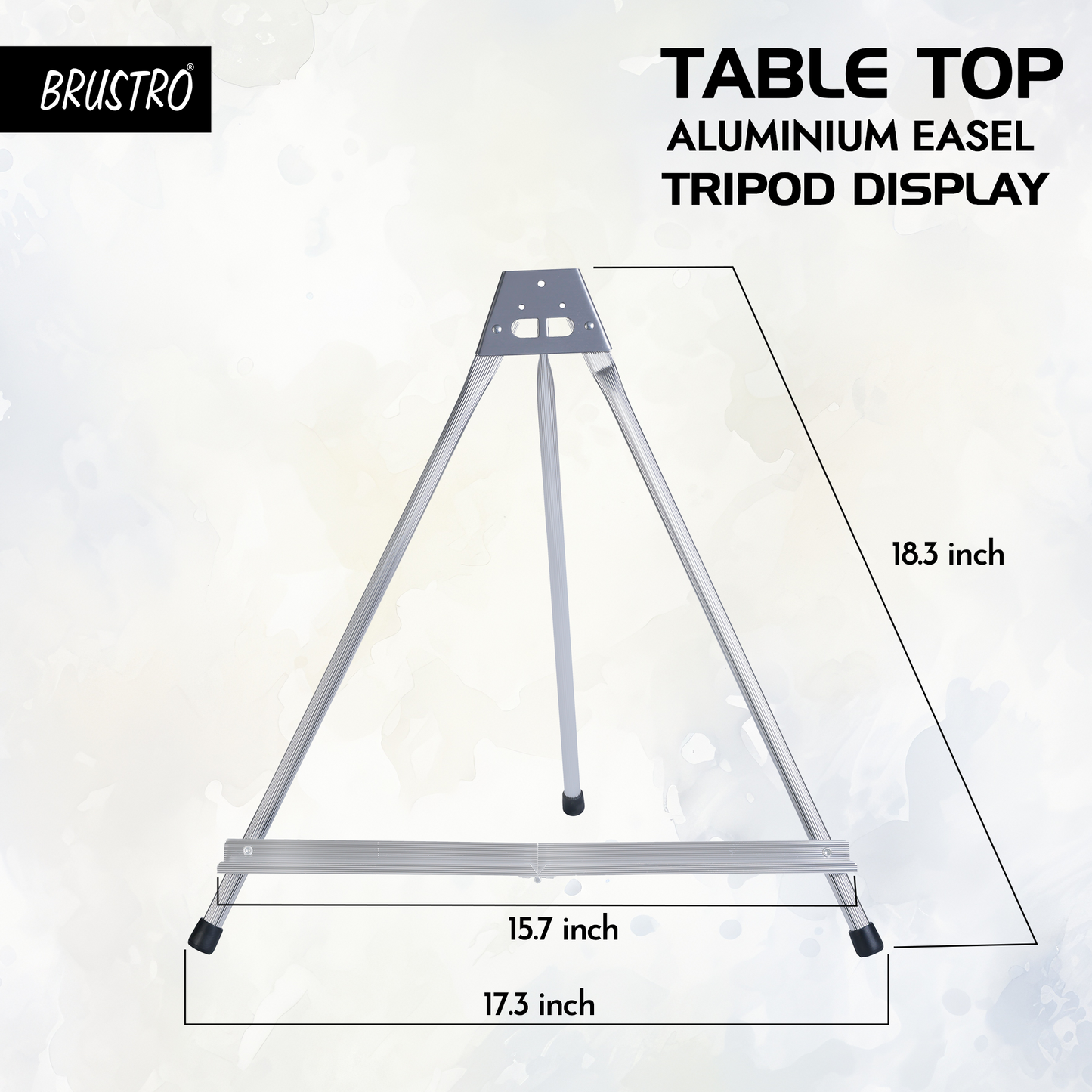 Brustro Aluminum Tabletop Easel Tri-Pod Design with Rubber Feet . Canvas Holds Upto 20”