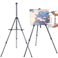 BRUSTRO Artists Lightweight Metal Easel | Holds Canvas from 6" to 32" | Portable, Multifunctional, Foldable, Ideal for Painting Display, field & tabletop with Weatherproof Carry Bag