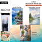 BRUSTRO Artists’ Miniature Precision Brushes - Set of 5 | Synthetic Bristles, Detail Fine Tip | Ideal for Watercolour, Acrylic, Gouache & Oil Colors, Art Painting Tools, Paint Brush Set.
