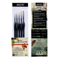 BRUSTRO Artists’ Miniature Precision Brushes - Set of 5 | Synthetic Bristles, Detail Fine Tip | Ideal for Watercolour, Acrylic, Gouache & Oil Colors, Art Painting Tools, Paint Brush Set.