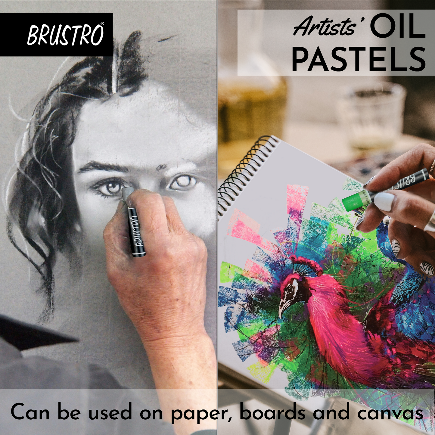 BRUSTRO Artist Oil pastel set of 24 (Regular)