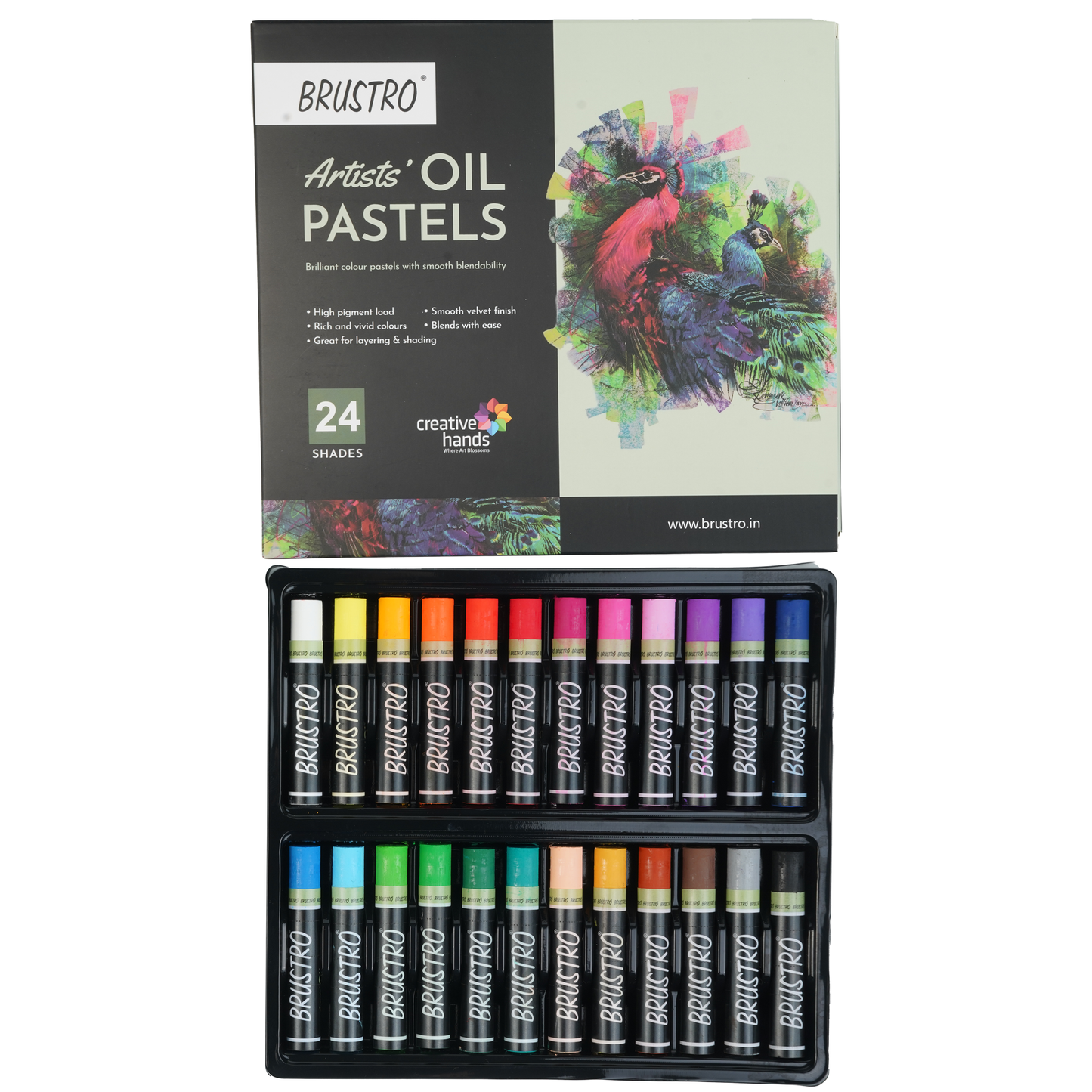 BRUSTRO Artist Oil pastel set of 24 (Regular)