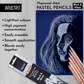 Brustro Professional Artists’ Pastel Pencils - Set of 6 (3 Black and 3 White), Break-Resistant 4mm Leads, Pre-Sharpened and Easily Erasable for Smooth Blending and Lightfast Artwork