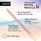 BRUSTRO Artists Pastel Pencils - Set of 24 Shades - 4mm Lead | Break Resistant, Erasable, High Pigmented, Vibrant Colours | Ideal for Drawing, Sketching, Mandala, Shading, Portrait, Fine Art Students.