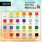 BRUSTRO Artists Pastel Pencils - Set of 24 Shades - 4mm Lead | Break Resistant, Erasable, High Pigmented, Vibrant Colours | Ideal for Drawing, Sketching, Mandala, Shading, Portrait, Fine Art Students.